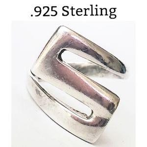 Vintage Sterling Silver Abstract Ring